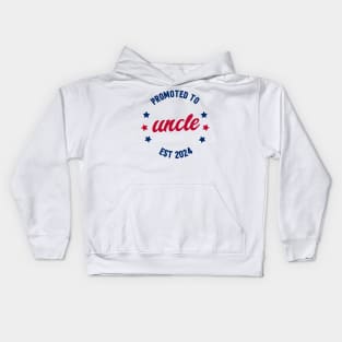 promoted to uncle 2024 new uncle Kids Hoodie